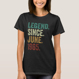 T-shirt 58 Ans Légende depuis juin 1965 58e anniversaire