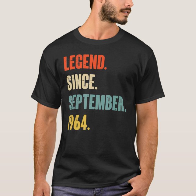 T-shirt 58 Ans Légende depuis septembre 1964 58e Bir (Devant)