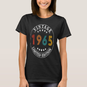 T-shirt 58 ans Retro Vintage 1965 58e anniversaire