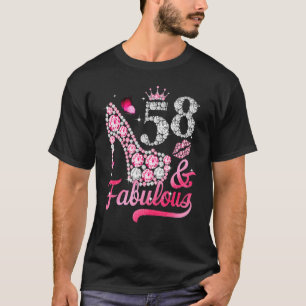 T-shirt 58 Et Fabulous High Heel Femmes 58e anniversaire