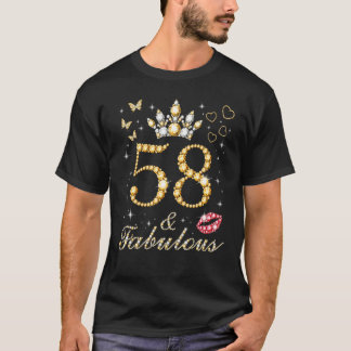 T-shirt 58 & Fabuleux 58ème Anniversaire 58 Ans Et Fabul