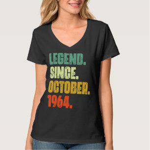 T-shirt 58 Years Old Legend Since October 1964 58th Birth