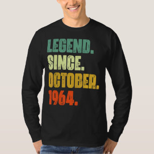 T-shirt 58 Years Old Legend Since October 1964 58th Birth