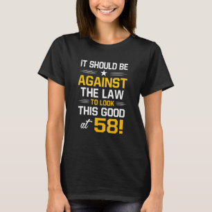 T-shirt 58e anniversaire 58 ans Anniversaire Hommes Femmes