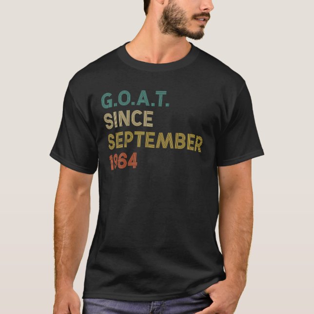T-shirt 58E Anniversaire 58 Ans Chèvre Depuis Le 19 Septem (Devant)
