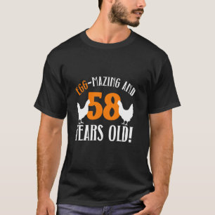 T-shirt 58e anniversaire 58 ans éleveuse de poulets Poulet
