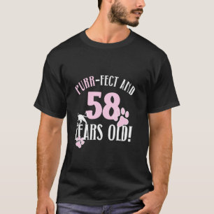 T-shirt 58e anniversaire 58 ans maman de chat amoureuse de
