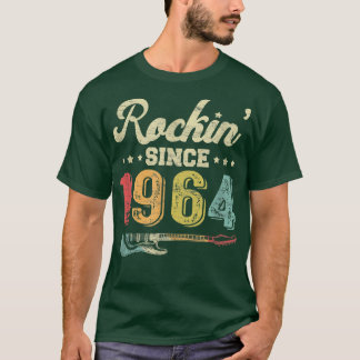 T-shirt 58e anniversaire Guitare Vintage Rockin depuis 196