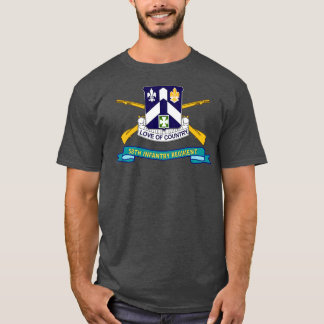 T-shirt 58e Régiment d'infanterie DUI w Br Ribbon X