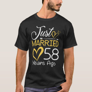 T-shirt 58ème anniversaire de Mariage marié il y a 58 ans