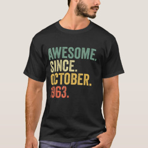 T-shirt 59 Ans Awesome depuis Octobre 1963 59e Birt