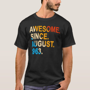 T-shirt 59 ans Vintage stupéfiant depuis août 1963 59t