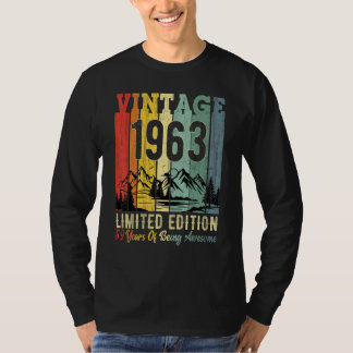 T-shirt 59e fête d'anniversaire 59 ans Awesome 1963