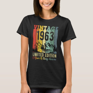 T-shirt 59e fête d'anniversaire 59 ans Awesome 1963