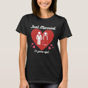 T-shirt 5 Anniversaire Mariage Marié 5 ans