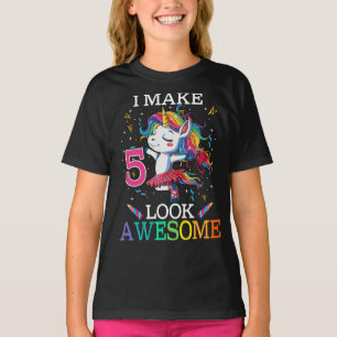 T-shirt 5 Anniversaire Unicorn Chemise cadeau I Make 5 Loo