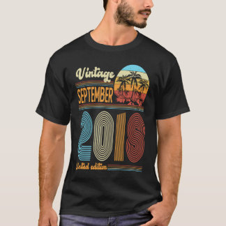 T-shirt 5 Anniversaire Vintage Septembre 2018 Filles