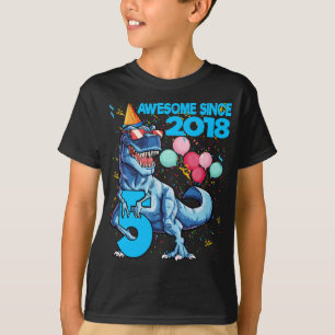 T-shirt 5 Ans 5e anniversaire Dinosaur Boy Party 2018