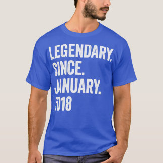T-shirt 5 ans légendaire depuis janvier 2018 5e anniversai