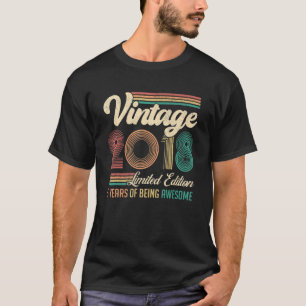 T-shirt 5 ans Vintage 2018 5e anniversaire