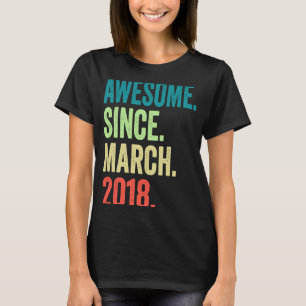 T-shirt 5 ans Vintage mars 2018 5e anniversaire garçon 1