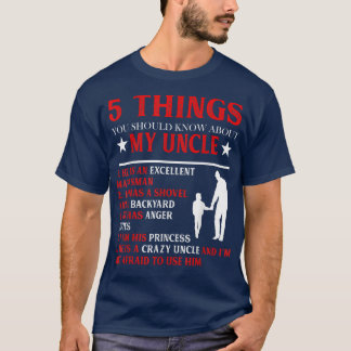 T-shirt 5 choses à savoir sur mon oncle heureux Fath