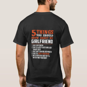 T-shirt 5 choses que tu devrais savoir sur ma petite amie