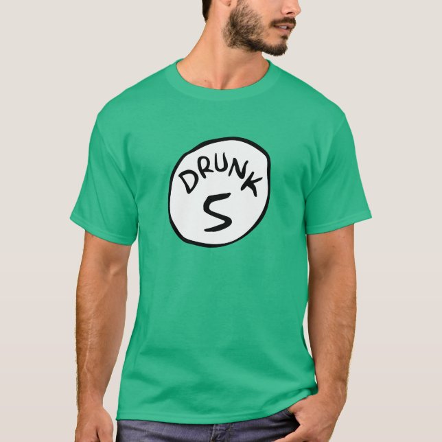 T-shirt 5 cinq ivre (Devant)