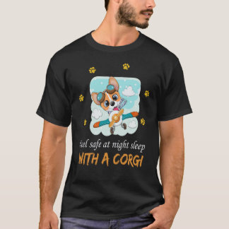 T-shirt 5 corgi de dessin animé vole dans un avion libre d