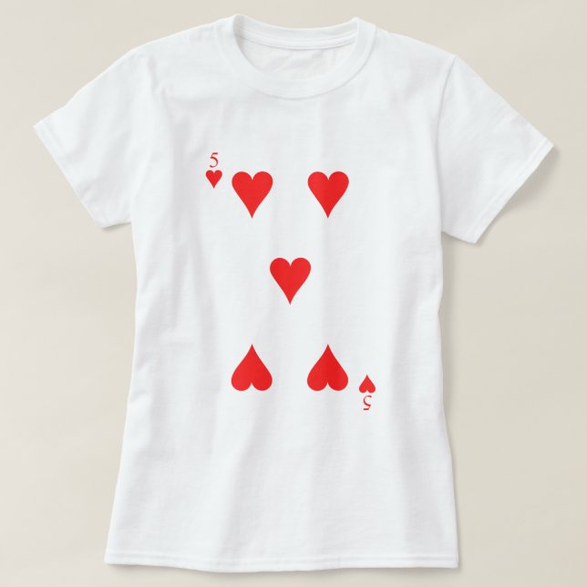 T-shirt 5 de coeurs (Design devant)
