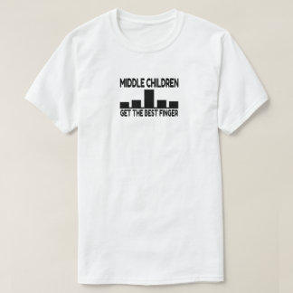 T-shirt 5 Enfants Moyen-Enfant Doigt Moyen Plaisanterie