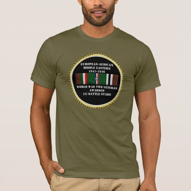 T-shirt 5 ÉTOILES DE BATAILLE Vétérinaire 2ÈME GUERRE MOND (Devant)