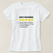 T-shirt 5 étoiles de révision de la tante