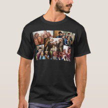 T-Shirt 5 Foto Collage Individuell Personalisiert