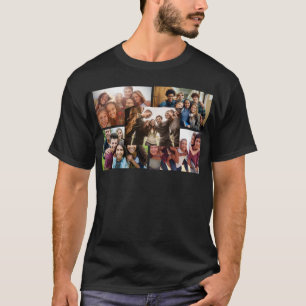 T-Shirt 5 Foto Collage Individuell Personalisiert
