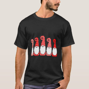 T-shirt 5 Gnomes nordiques Hiver Noël Suédois Tomte Cut