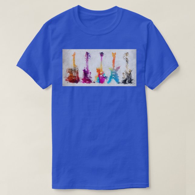 T-shirt 5 guitares guitares (Design devant)