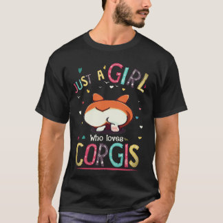 T-shirt 5 Juste Une Fille Qui Aime Corgi
