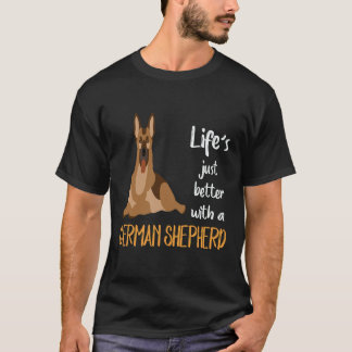 T-shirt 5 La vie est juste meilleure avec un berger allema