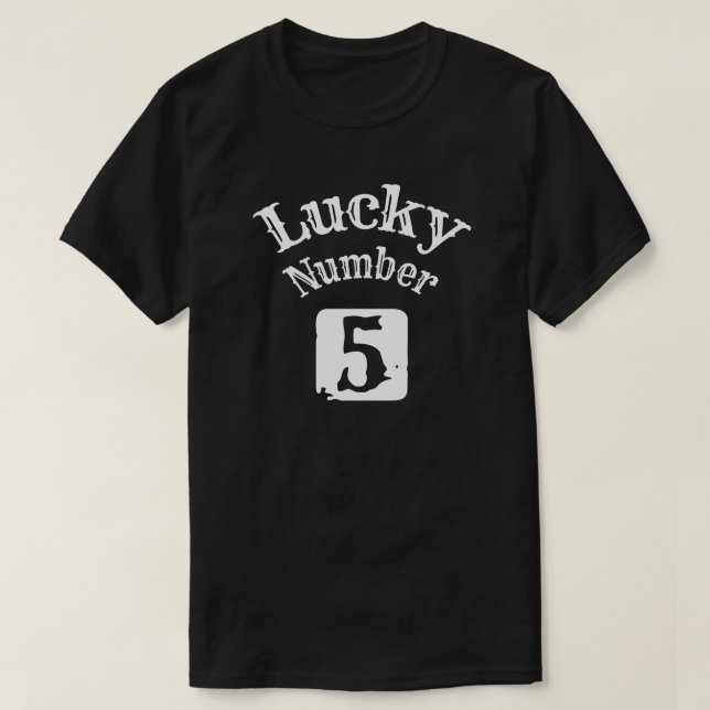 T-shirt 5 - Lucky Numéro 5 Chuck (Design devant)