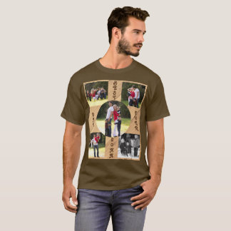 T-shirt 5 Photo Meilleur Papa Jamais 20XX Bois Grain Diago
