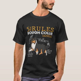 T-shirt 5 Règles Pour Les Propriétaires De Collie Brut