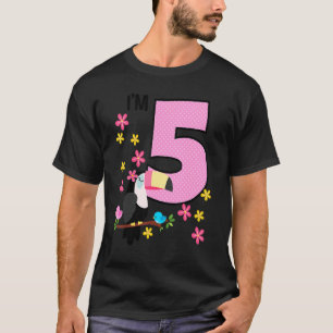 T-shirt 5 Year Old Birthday Girl Tropi
