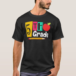 T-shirt 5e année de retour à l'école professeur de cinquiè