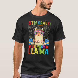 T-shirt 5e année Pas de problème Lama Retour à l'école Pre