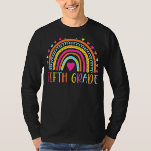 T-shirt 5e année Rainbow Girls Boys Teacher Team 5e généra