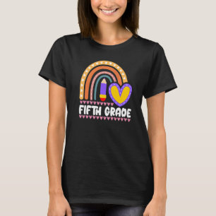 T-shirt 5e année Rainbow Girls Boys Teacher Team Kinder