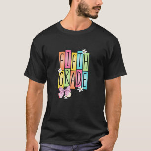 T-shirt 5e année Retour à l'école Coquette Bow pour filles