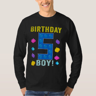 T-shirt 5e anniversaire 5 ans Bâtiment de 5 ans Garçons