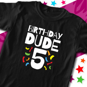 T-shirt 5e anniversaire 5 ans fête des garçons Anniversair